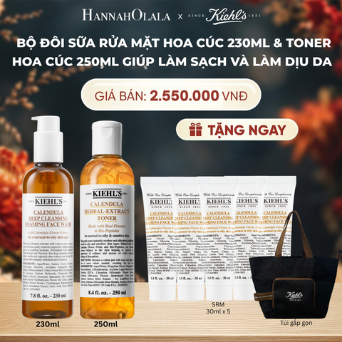  BỘ ĐÔI SỮA RỬA MẶT HOA CÚC 230ML & TONER HOA CÚC 250ML KIEHL'S GIÚP LÀM SẠCH VÀ LÀM DỊU DA - A124 