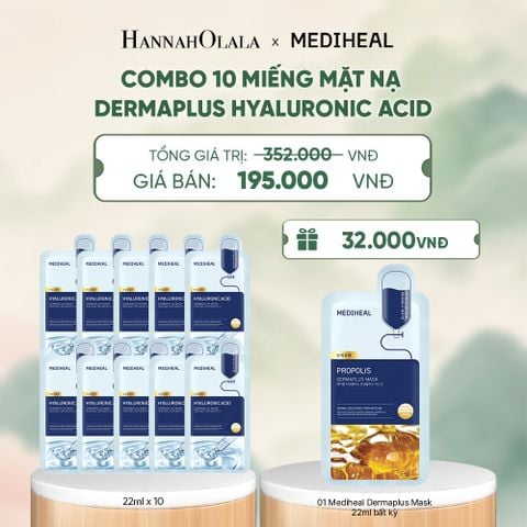  MEDIHEAL MẶT NẠ DERMAPLUS MASK 22ML (COMBO 10 MIẾNG) BẤT KỲ - A1468 