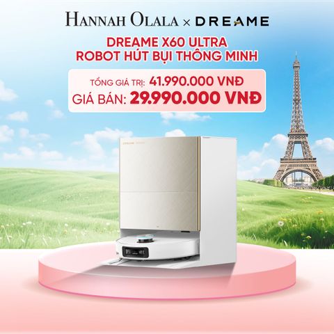  DREAME X60 ULTRA ROBOT HÚT BỤI THÔNG MINH - VƯỢT CHƯỚNG NGẠI KÉP LÊN TỚI 8.8CM - THIẾT KẾ SIÊU MỎNG 7.95CM - B7 