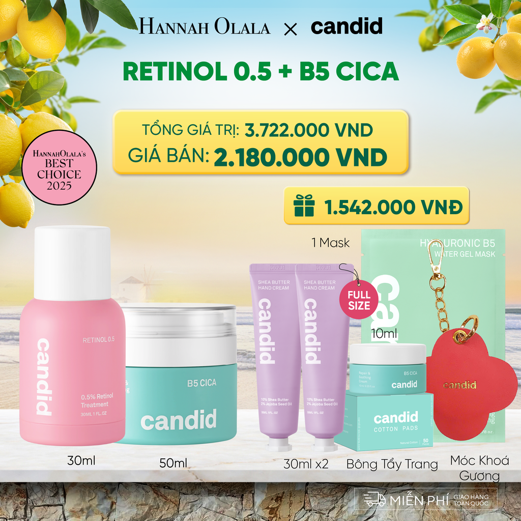  RETINOL 0.5 & B5 CICA BỘ ĐÔI LÀM MỜ NẾP NHĂN VÀ DƯỠNG ẨM PHỤC HỒI CHUYÊN SÂU DEAL 17: 
