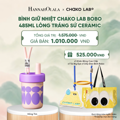  BÌNH GIỮ NHIỆT CHAKO LAB BOBO 485ML LÒNG TRÁNG SỨ CERAMIC - A4016 