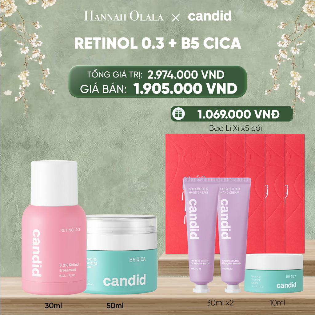  DEAL 17: RETINOL 0.3 & B5 CICA BỘ ĐÔI LÀM MỜ NẾP NHĂN VÀ DƯỠNG ẨM PHỤC HỒI CHUYÊN SÂU 
