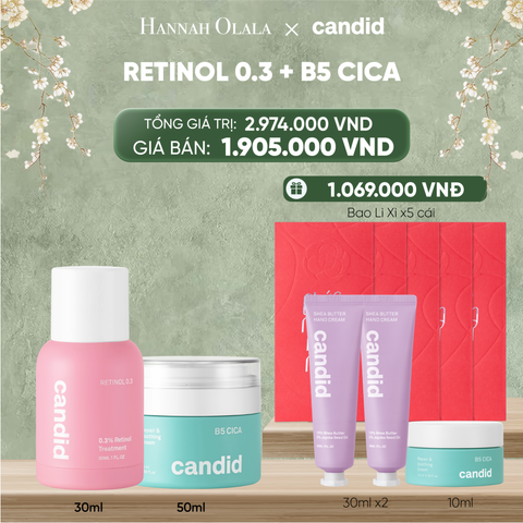  DEAL 17: RETINOL 0.3 & B5 CICA BỘ ĐÔI LÀM MỜ NẾP NHĂN VÀ DƯỠNG ẨM PHỤC HỒI CHUYÊN SÂU 