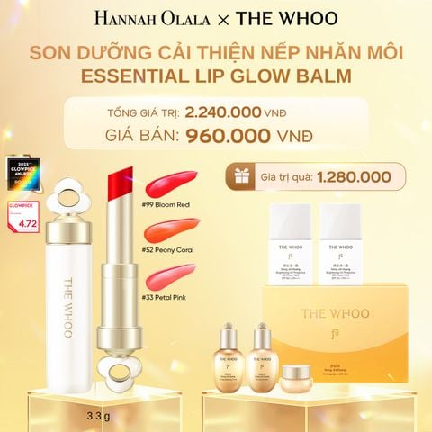  C671_DEAL 17: BỘ SON DƯỠNG CẢI THIỆN NẾP NHĂN MÔI THE WHOO ESSENTIAL LIP GLOW BALM 