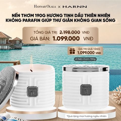  NẾN THƠM 190G HƯƠNG TINH DẦU THIÊN NHIÊN, KHÔNG PARAFIN GIÚP THƯ GIÃN KHÔNG GIAN SỐNG 