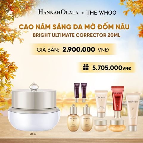  CAO NÁM SÁNG DA MỜ ĐỐM NÂU THE WHOO GONGJINHYANG BRIGHT ULTIMATE CORRECTOR 20ML - E2119 