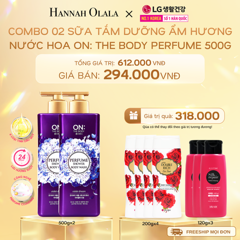  DEAL 07: COMBO 02 SỮA TẮM DƯỠNG ẨM HƯƠNG NƯỚC HOA ON: THE BODY 