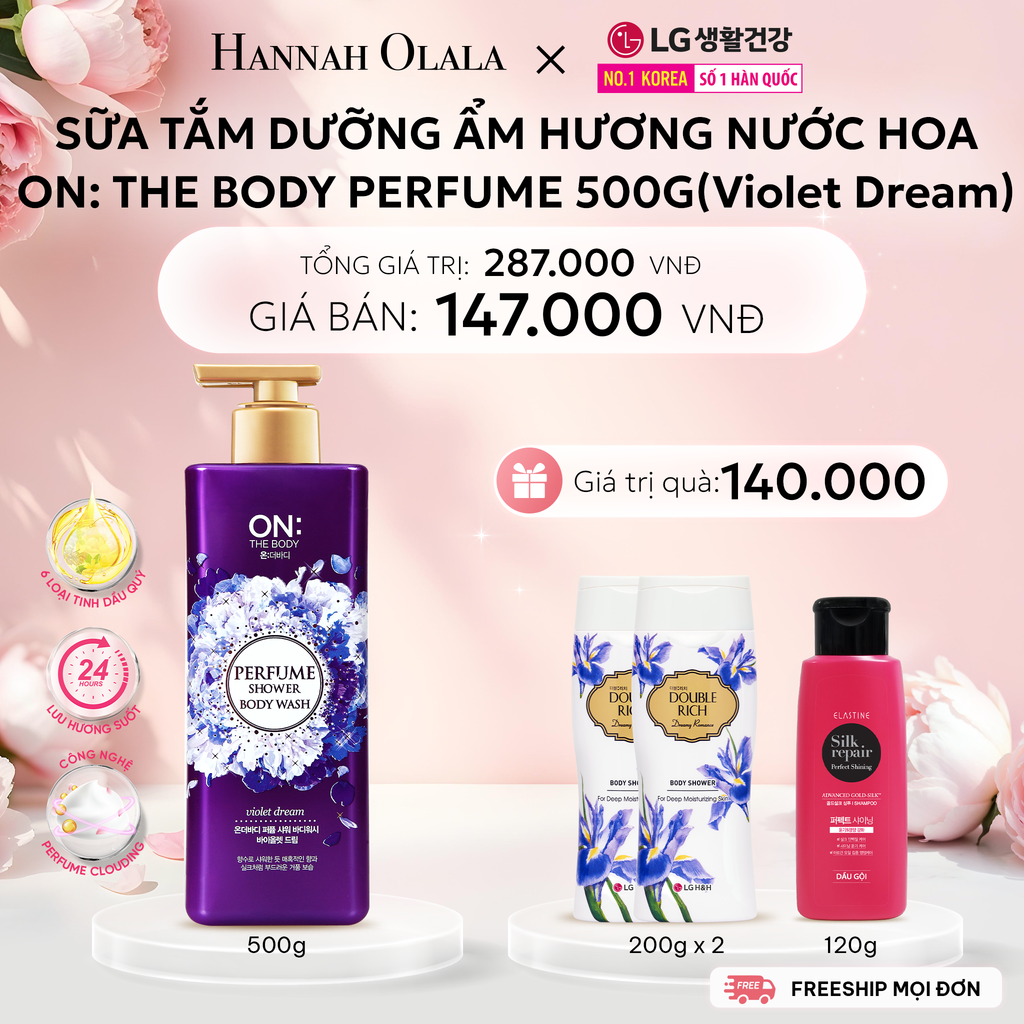  E1053: DEAL 04: SỮA TẮM DƯỠNG ẨM HƯƠNG NƯỚC HOA ON: THE BODY PERFUME 500G 