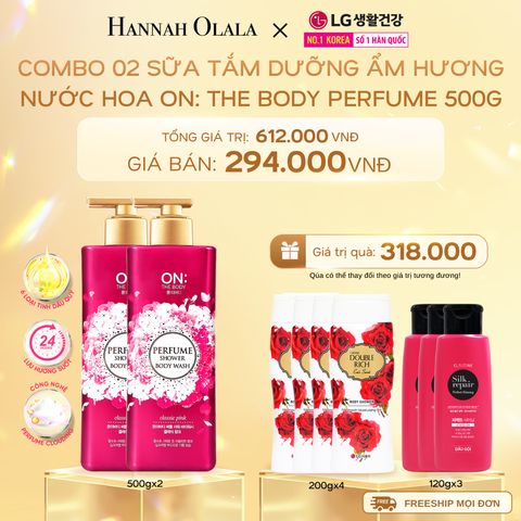  DEAL 07: COMBO 02 SỮA TẮM DƯỠNG ẨM HƯƠNG NƯỚC HOA ON: THE BODY 