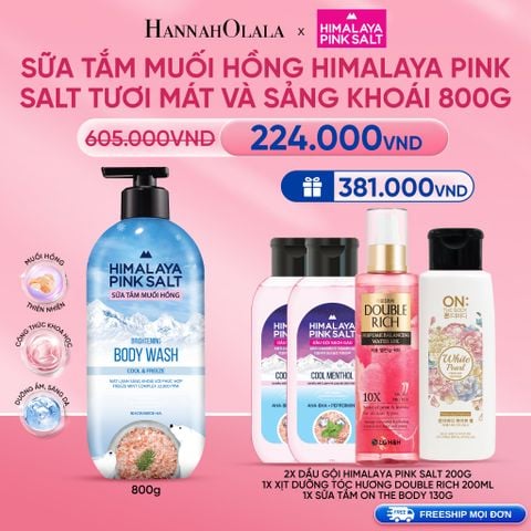  DEAL 20: SỮA TẮM MUỐI HỒNG HIMALAYA PINK SALT TƯƠI MÁT VÀ SẢNG KHOÁI 800G 