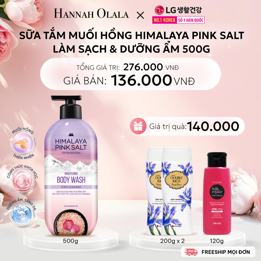  E1059: DEAL 06: SỮA TẮM MUỐI HỒNG HIMALAYA PINK SALT 500G 