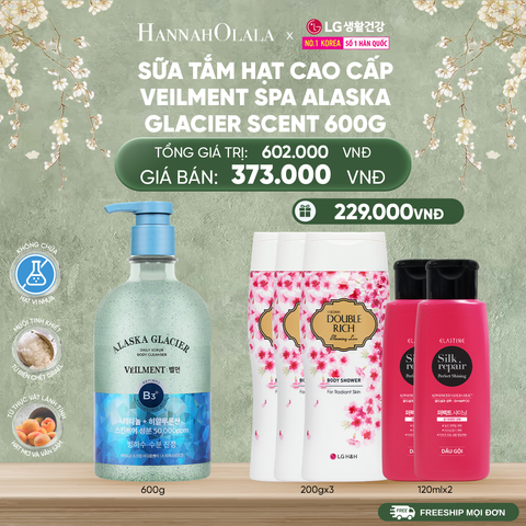  DEAL 18: SỮA TẮM HẠT VEILMENT NATURAL SPA ALASKA GLACIER SCENT 600G 