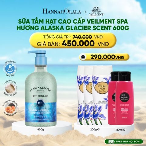  DEAL 06: SỮA TẮM HẠT VEILMENT NATURAL SPA HIMALAYA PINK SALT 600G 