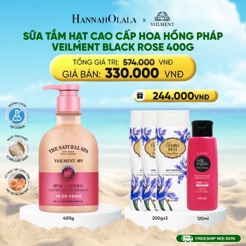  DEAL 05: SỮA TẮM HẠT CAO CẤP VEILMENT SPA 400G 