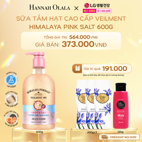  DEAL 06: SỮA TẮM HẠT VEILMENT NATURAL SPA HIMALAYA PINK SALT 600G 