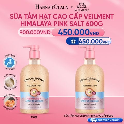 DEAL 05: SỮA TẮM HẠT VEILMENT NATURAL SPA HIMALAYA PINK SALT 600G 