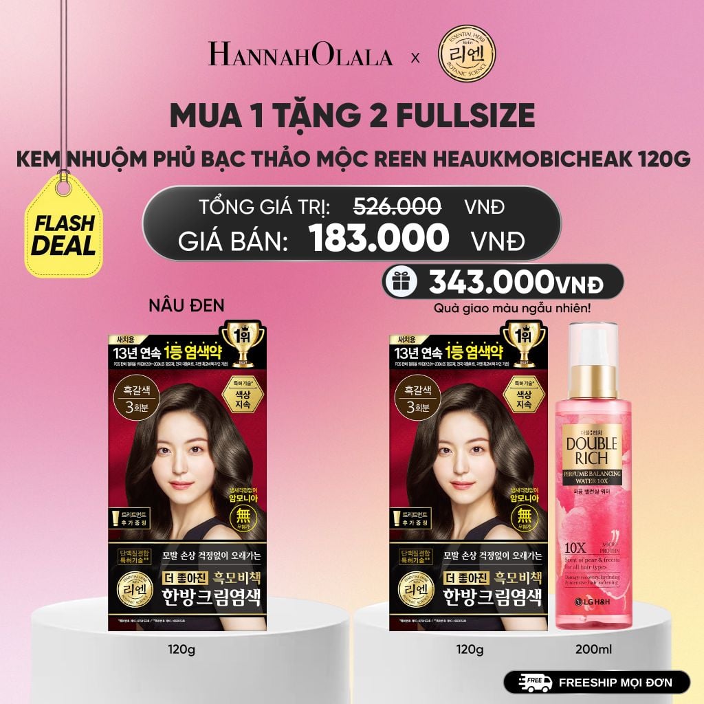  KEM NHUỘM TÓC PHỦ BẠC THẢO MỘC REEN HEAUKMOBICHEAK CREAM 120G_A698 