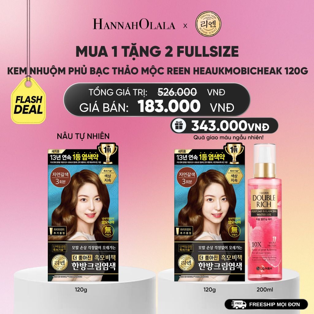  KEM NHUỘM TÓC PHỦ BẠC THẢO MỘC REEN HEAUKMOBICHEAK CREAM 120G_A698 