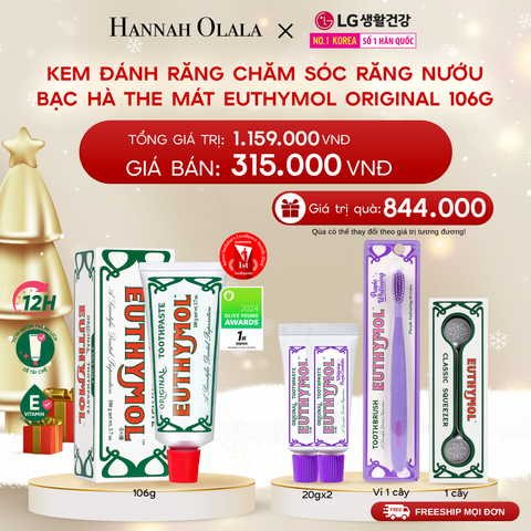  DEAL 24: KEM ĐÁNH RĂNG CHĂM SÓC RĂNG NƯỚU BẠC HÀ THE MÁT EUTHYMOL ORIGINAL 106GR 