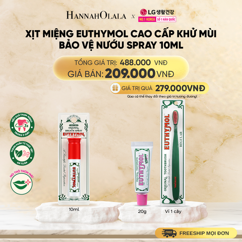  DEAL 9: XỊT MIỆNG EUTHYMOL CAO CẤP KHỬ MÙI BẢO VỆ NƯỚU SPRAY 10ML 