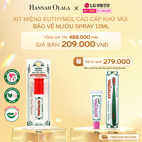 DEAL 23: XỊT MIỆNG EUTHYMOL CAO CẤP KHỬ MÙI BẢO VỆ NƯỚU SPRAY 10ML 