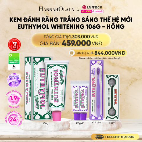  DEAL 6: KEM ĐÁNH RĂNG TRẮNG SÁNG THẾ HỆ MỚI EUTHYMOL WHITENING 106GR - HỒNG 