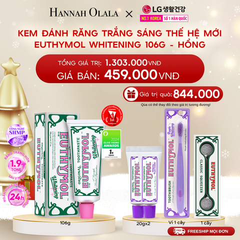  DEAL 25: KEM ĐÁNH RĂNG TRẮNG SÁNG THẾ HỆ MỚI EUTHYMOL WHITENING 106GR - HỒNG 