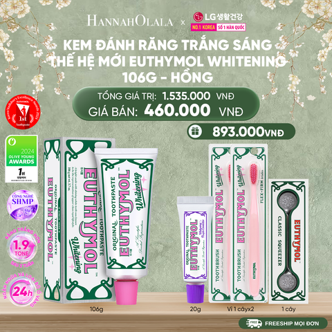  DEAL 05: KEM ĐÁNH RĂNG TRẮNG SÁNG THẾ HỆ MỚI EUTHYMOL WHITENING 106GR - HỒNG 