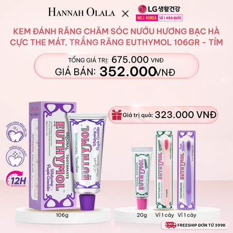  E407_DEAL 14: KEM ĐÁNH RĂNG CHĂM SÓC NƯỚU HƯƠNG BẠC HÀ CỰC THE MÁT, TRẮNG RĂNG EUTHYMOL 106GR 