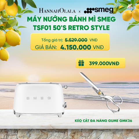  MÁY NƯỚNG BÁNH MÌ SMEG TSF01 50'S RETRO STYLE - A2139 