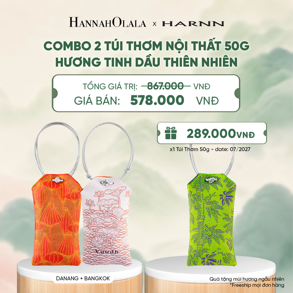  COMBO 2 TÚI THƠM NỘI THẤT 50G HƯƠNG TINH DẦU THIÊN NHIÊN - A4069 