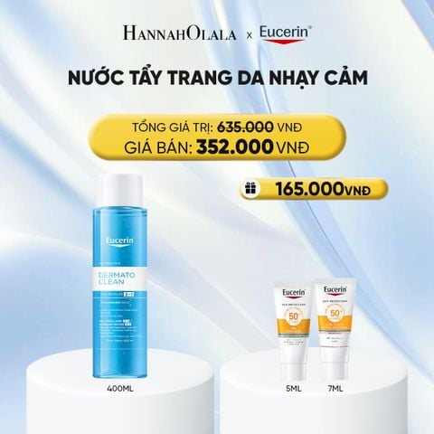  NƯỚC TẨY TRANG DỊU NHẸ CHO DA NHẠY CẢM EUCERIN DERMATO CLEAN MICELLAR CLEANSING FLUID 400ML - DEAL 18 