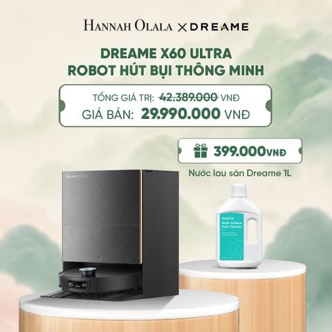  DREAME X60 ULTRA ROBOT HÚT BỤI THÔNG MINH - VƯỢT CHƯỚNG NGẠI KÉP LÊN TỚI 8.8CM - THIẾT KẾ SIÊU MỎNG 7.95CM - A1792 