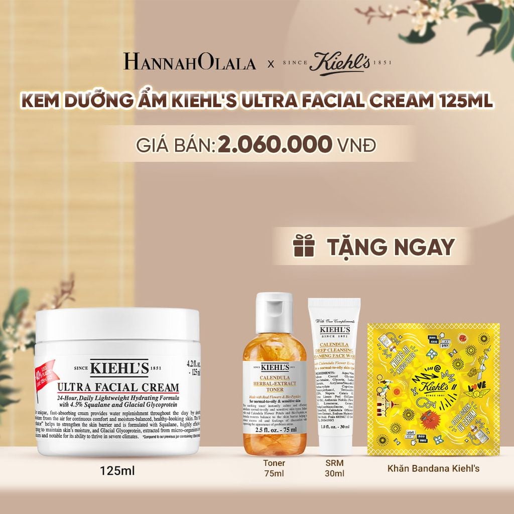  KEM DƯỠNG ẨM SÂU 72H & PHỤC HỒI NHANH KIEHL'S ULTRA FACIAL CREAM 50ML - A305 