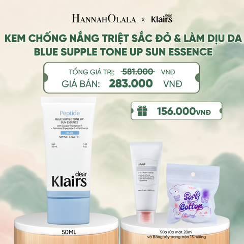  DEAR KLAIRS KEM CHỐNG NẮNG BLUE SUPPLE TONE UP SUN ESSENCE SPF50+ PA++++ 50ML (IP04) - A1454 