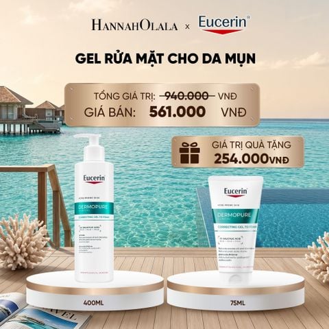  GEL RỬA MẶT CHO DA MỤN EUCERIN DERMOPURE CLINICAL CORRECTING GEL TO FOAM 400ML_ D321 