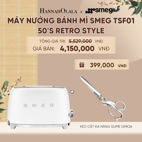  MÁY NƯỚNG BÁNH MÌ SMEG TSF01 50'S RETRO STYLE - A2284 