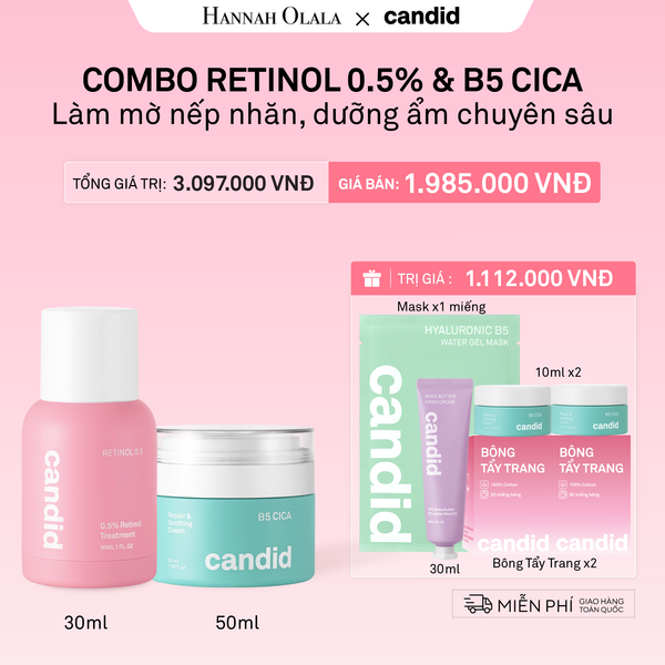  DEAL 18: RETINOL 0.5 & B5 CICA BỘ ĐÔI LÀM MỜ NẾP NHĂN VÀ DƯỠNG ẨM PHỤC HỒI CHUYÊN SÂU 