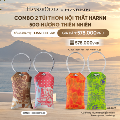  [B2G2] COMBO 2 TÚI THƠM NỘI THẤT HARNN 50G HƯƠNG THIÊN NHIÊN 