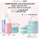  DEAL 18: RETINOL 1.0% 30ML & B5 CICA 50 ML & AHA 100ML BỘ BA NGĂN NGỪA LÃO HÓA, TẨY TẾ BÀO CHẾT VÀ DƯỠNG ẨM PHỤC HỒI 