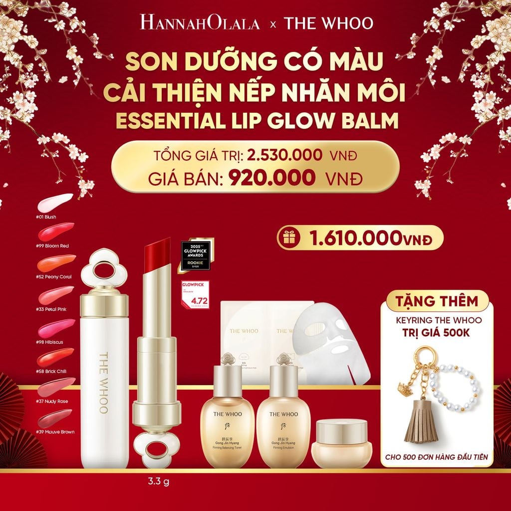  DEAL 19: SON DƯỠNG CẢI THIỆN NẾP NHĂN MÔI THE WHOO ESSENTIAL LIP GLOW BALM 