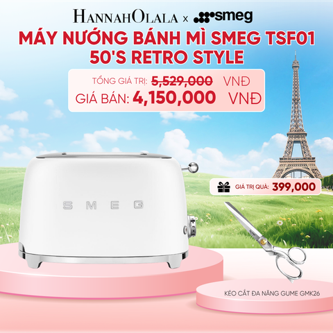  MÁY NƯỚNG BÁNH MÌ SMEG TSF01 50'S RETRO STYLE - B168 