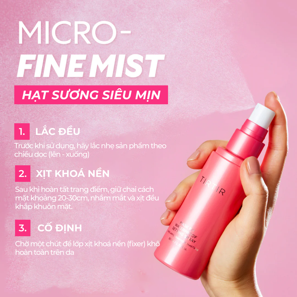  DEAL 7 - XỊT CỐ ĐỊNH LỚP TRANG ĐIỂM TIRTIR WATERPROOF 80ML 