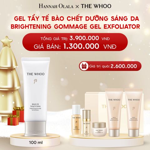  A340_DEAL 18: GEL TẨY TẾ BÀO CHẾT DƯỠNG SÁNG DA THE WHOO GONGJINHYANG BRIGHT GEL EXFOLIATOR 100ML 