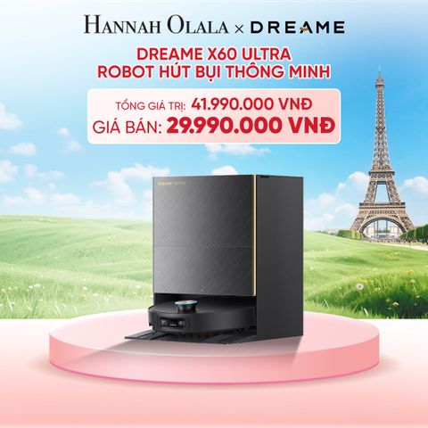  DREAME X60 ULTRA ROBOT HÚT BỤI THÔNG MINH - VƯỢT CHƯỚNG NGẠI KÉP LÊN TỚI 8.8CM - THIẾT KẾ SIÊU MỎNG 7.95CM - B7 