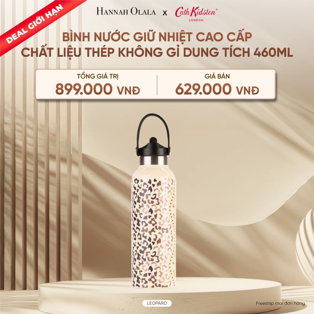  DEAL 18: [DEAL GIỚI HẠN] BÌNH NƯỚC GIỮ NHIỆT CAO CẤP CATH KIDSTON CHẤT LIỆU THÉP KHÔNG GỈ DUNG TÍCH 460ML 