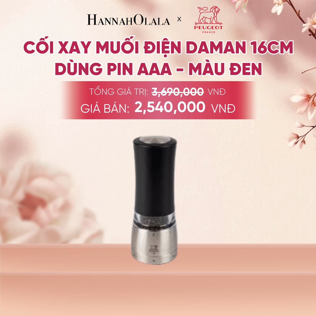  CỐI XAY MUỐI ĐIỆN DAMAN 16CM DÙNG PIN AAA - A1069 