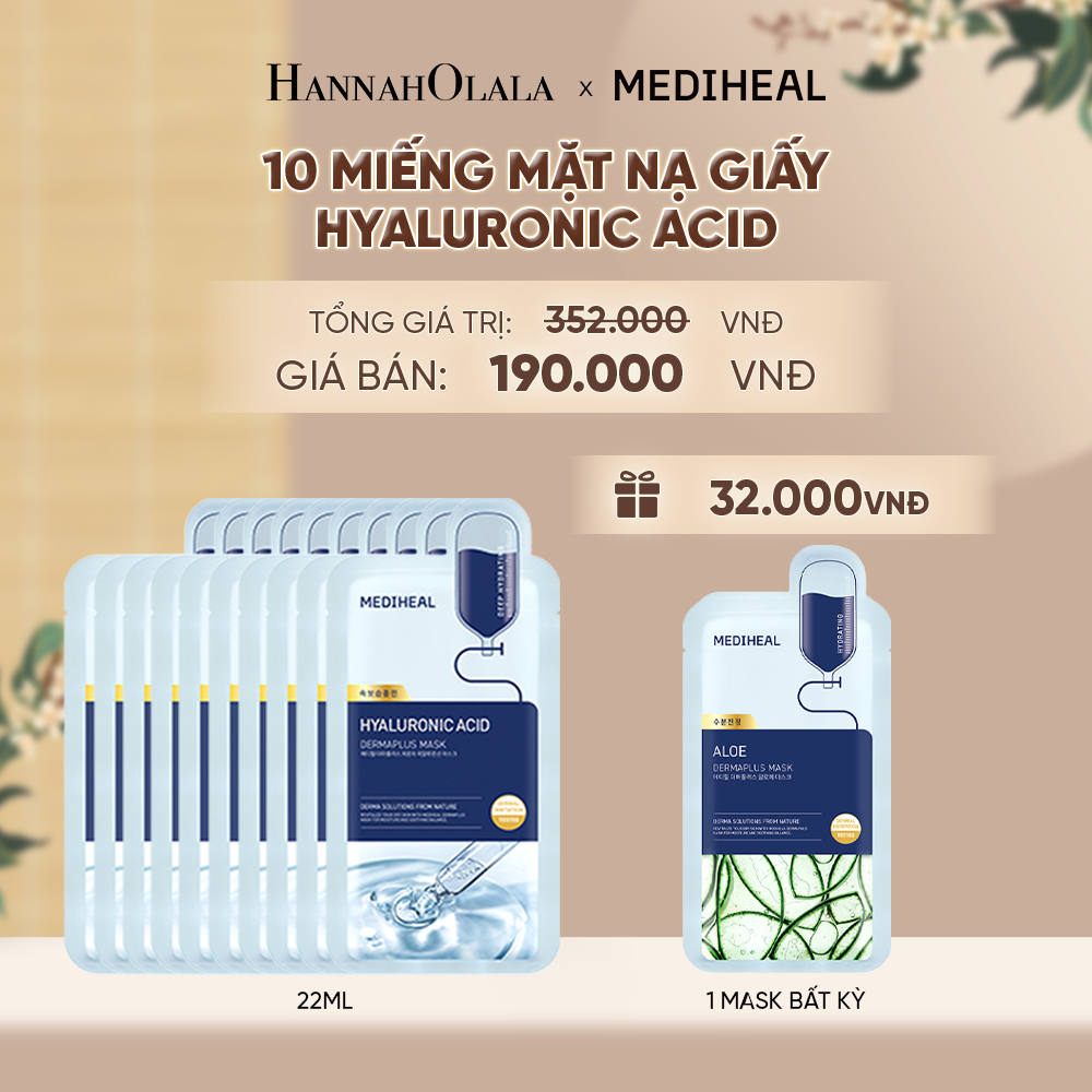  MEDIHEAL MẶT NẠ DERMAPLUS MASK 22ML (COMBO 10 MIẾNG) BẤT KỲ - A1680 