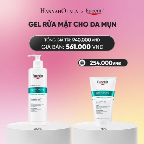  GEL RỬA MẶT CHO DA MỤN EUCERIN DERMOPURE CLINICAL CORRECTING GEL TO FOAM 400ML_A1588 