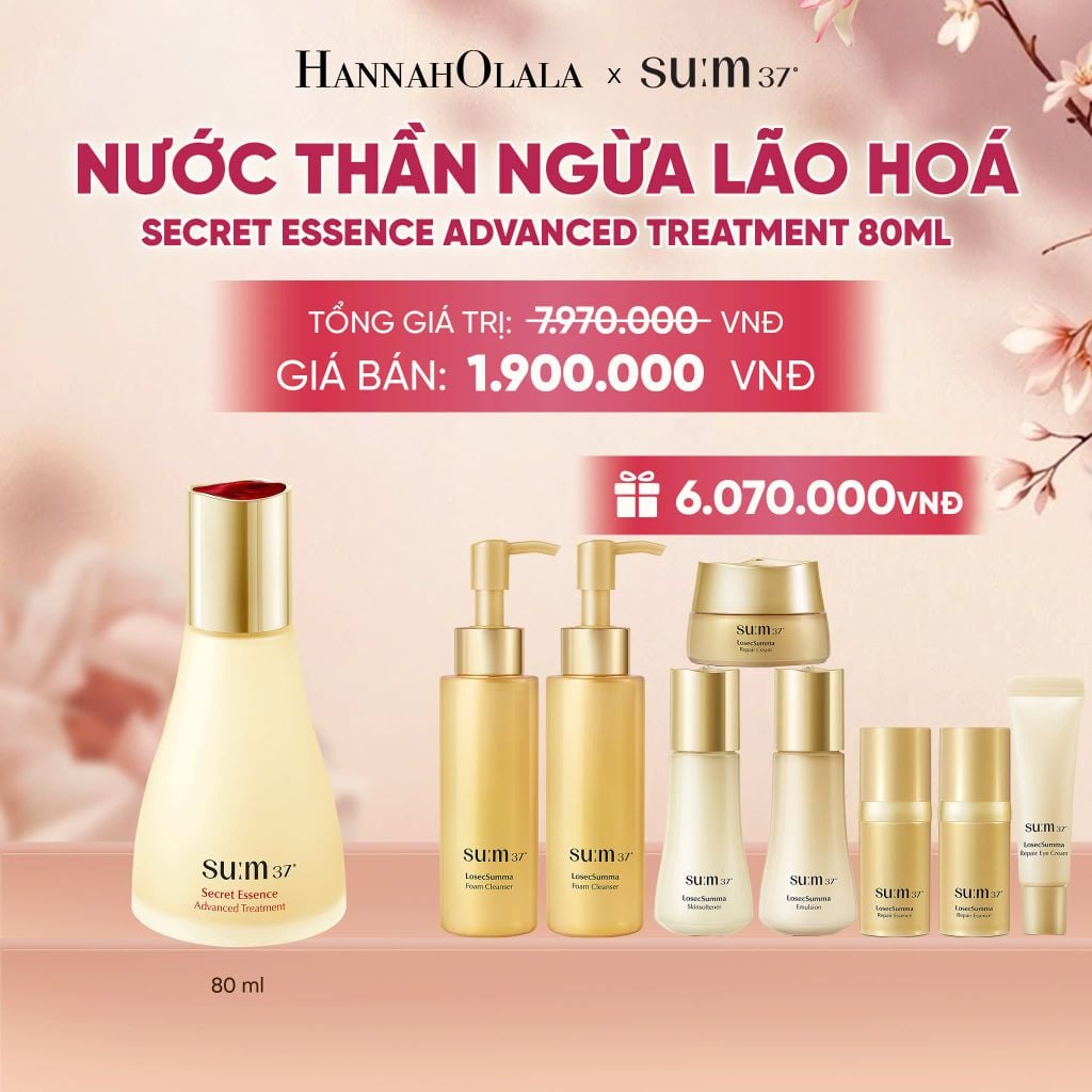  NƯỚC THẦN NGỪA LÃO HOÁ THẾ HỆ 4 SU:M37º SECRET ESSENCE ADVANCED TREATMENT 80ML - DEAL 2 - A403 